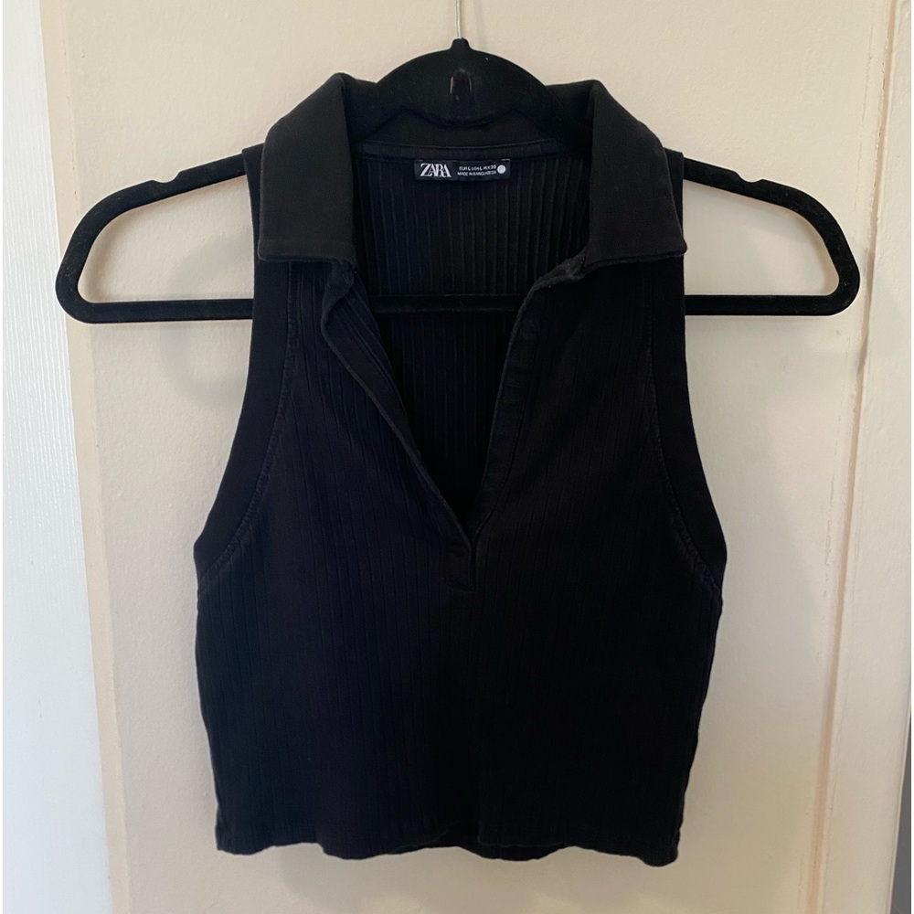 Black Collared Top